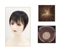 Perruques Perruque Vrais Cheveux Vrais Cheveux Tête de Cheveux Patch Couverture Cheveux Blancs Respirant Frange Cheveux Courts Pièce de Perruque Perruque dames(Color:B)