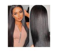 Perruques Perruques à dentelle frontale droites, cheveux humains pré-épilés, 6×4, sans colle, for femmes Perruque dames(22inches)