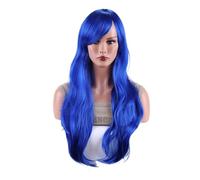 Perruques Perruques de cheveux ondulés longs de 28 pouces, perruque de Cosplay résistante à la chaleur for femmes (vert) Perruque dames(Wig-99)