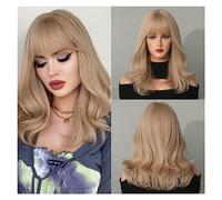 Perruques Perruques résistantes à la chaleur longue ondulée Ombre noir à rouge perruque for les femmes quotidienne Cosplay fête synthétique lavande cheveux perruque avec frange moelleuse Perruque dame