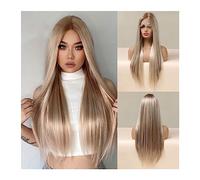 perruques Perruques synthétiques avant de dentelle blonde platine blanche longue perruque de cheveux en dentelle droite for les femmes noires Cosplay cheveux résistants à la chaleur quotidiens meilleu