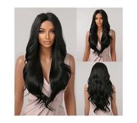 Perruques Perruques synthétiques Orange ondulées naturelles longues avec frange complète for femmes noires, perruques de Cosplay quotidiennes d'halloween en Fiber résistante à la chaleur Perruque dame