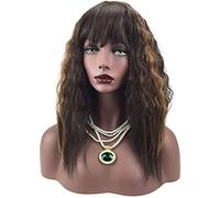 Perruques perverses longues pour femmes noires Brown 100% résistant à la chaleur Fibre synthétique Cosplay Longueur de cheveux 23 pouces (densité de 150%) chenghuax
