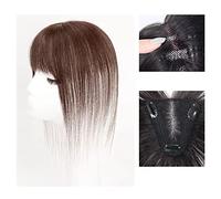 Perruques Pièce de perruque Couverture de vrais cheveux Cheveux blancs Tête fine Patch Pièce de cheveux Filles Vrais cheveux Fluffy Wig Piece Wig Perruque dames(Color:04-(9-10)30CM-chestnut brown)