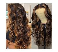 Perruques pour femmes 24inches Body Wave Lace Front Wig Highlight Ash Blonde Lace Frontal Perruques Synthétiques Pré Pincées Longue Ondulé Synthétique Perruque en Dentelle for les Femmes Perruque pour