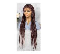 Perruques pour Femmes Braids Full Lace Wig 36 Inches Long Box Braided Synthetic Wigs for Black Women's hair wigs(1B-BUG)
