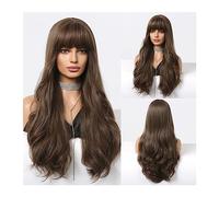 Perruques pour femmes Coloré Halloween Perruque De Cheveux Naturel Résistant À La Chaleur Fibre Longue Ondulée Ombre Bleu Cosplay Partie Perruques Synthétiques for Femmes Partie Moyenne Perruque pour