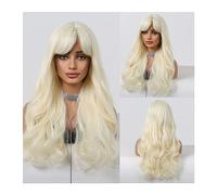 Perruques pour femmes Coloré Halloween Perruque De Cheveux Naturel Résistant À La Chaleur Fibre Longue Ondulée Ombre Bleu Cosplay Partie Perruques Synthétiques for Femmes Partie Moyenne Perruque pour
