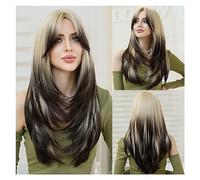 Perruques pour femmes Daily Party Nouvelle Tendance Synthétique Noir Bouclé Perruque Résistant À La Chaleur Fibre Ondulée Surbrillance Vin Rouge Perruque avec Une Frange for les Femmes Perruque pour u