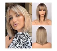 Perruques pour femmes Fashion Women Black Short Straight Bob Wig Chemical Fiber Hair Set Women Trend Short Hair Perruque bouclée