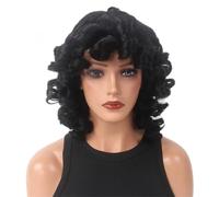 Perruques Pour Femmes Perruque à usage quotidien de 36 cm, cheveux bouclés et moelleux, design tête complète, adaptée aux rencontres et aux fêtes Perruques en Dentelle