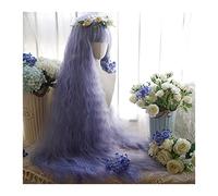 Perruques pour femmes Perruque de cheveux synthétiques super longs, perruque bouclée de maïs de 120 cm avec frange, perruque de princesse Lolita Cosplay résistante à la chaleur naturelle Perruque pour