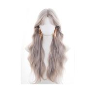 Perruques Pour Femmes Perruque de tous les jours de 70 cm, cheveux longs bouclés naturels, frange, beige, marron, tête complète Perruques en Dentelle