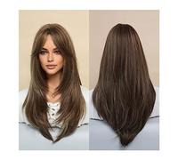 Perruques pour femmes Perruque Hai synthétique naturelle for Cosplay perruque blonde résistante à la chaleur for femmes longue perruque lavande ondulée avec frange Perruque pour une utilisation quotid
