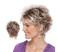 Perruques pour femmes perruques courtes pour femmes perruques de cheveux courts pour femmes perruque blonde courte moelleux couches taille unique réglable perruques de cheveux courts perruques