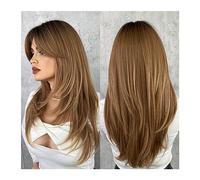 Perruques pour femmes Perruques de cheveux de haute qualité 25 pouces de long ondulés Ombre rose perruque for les femmes Daily Party doux synthétique partie centrale noir Perruque pour une utilisation
