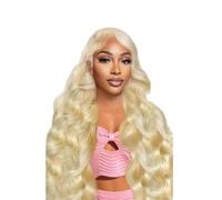 perruques pour femmes Perruques frontales en dentelle blonde de vague corps cheveux humains for les femmes noires densité 250 avec des bébé(22inches)