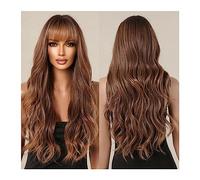 Perruques pour femmes Quotidien Cosplay Party Naturel Résistant À La Chaleur Ombre Rouge Brun Long Ondulés Perruques Synthétiques Avec Une Frange Cuivre Orange Cheveux Perruques for Femmes Perruque po