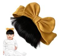 Perruques pour Fillettes Jeunes,Bandeau Perruque Frange Avec Nœud Papillon | Accessoires Capillaires Tendances, Coiffures Mignonnes Pour Spectacles, Fêtes, Maison, Voyage Et Photographie