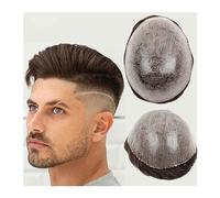 Perruques pour Hommes 0.10-0.12 Épaisseur Injecté PU Peau Hommes Toupet Indien Cheveux Humains Hommes Prothèse Capillaire Densité Moyenne Vague Mâle Système De Remplacement De Cheveux pour un usage qu