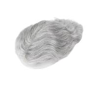 Perruques pour hommes #1B80 Prothèse capillaire for homme en cheveux humains, bonnet fin mono avec base PU, toupet