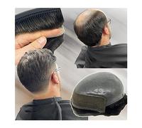 Perruques pour Hommes Chignon Cheveux Toupet for hommes Système de remplacement de cheveux humains Perruque for hommes Ligne de cheveux naturelle Devant en dentelle suisse avec peau fine PU Toupet for
