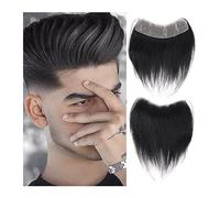 Perruques pour Hommes Chignon Cheveux Toupet Synthétique Hairline for Hommes V Style Front Toupee Perruque Base de Peau Mince Naturel Mens Postiches Système de Remplacement de Cheveux Perruque Synthét