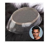 Perruques pour Hommes French Lace Base Cheveux Humains Mens Toupee Postiche 1 "Poly Skin Around Hair System Natural Hairline Durable Straight Wig Men's Toupet pour Hommes(Straight 120%,6x9)