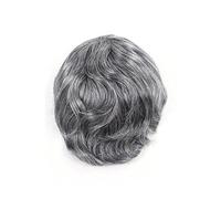 Perruques pour hommes Perruque Wave for hommes, système de cheveux humains naturels, bonnet fin mono avec NPU autour des, toupet for