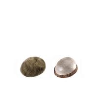 Perruques pour hommes Postiche en cheveux humains for hommes, ligne de naturelle, 0,06 mm, injection complète PU, peau fine, prothèse capillaire for(8x10)