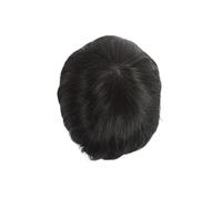 Perruques pour hommes Prothèse capillaire masculine à boucle en V, Base complète PU, toupet peau fine, système de cheveux humains