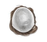 Perruques pour hommes Prothèse de cheveux masculins sans nœuds indétectables, toupet humains blond moyen(6x8)