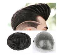Perruques pour hommes vrais cheveux humains Perruque for hommes 0.03-0.04mm mince cheveux humains perruque masculine système de remplacement de cheveux transparents hommes toupet pièces de cheveux hum