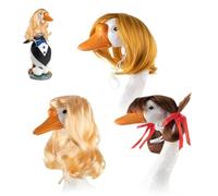 Perruques pour oies de porche, 3 pièces drôles Costumes pour oies de jardin - Costumes et pour jardin pelouse, fête de printemps, mariage Noël anniversaire