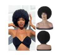 Perruques prêtes à porter Perruques courtes coupe Pixie en cheveux humains brésiliens, perruques entièrement fabriquées à la machine avec une longueur de 6 10 pouces pour les débu(8inches)