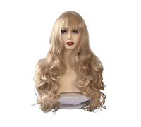Perruques Qi Liu Hai Perruque de cheveux longs bouclés Big Wave Fluffy Casque complet for femmes Perruque dames