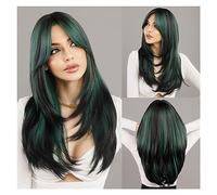 Perruques Quotidien Cosplay nouvelle tendance partie moyenne ondulé vert cheveux perruque résistant à la chaleur fibre moelleux lavande synthétique vert perruques for les femmes Perruque dames