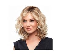 Perruques réalistes Perruque Femme Cheveux Courts Bouclés en Fleur de Poire Permanente Blonde Fibre Synthétique Coiffure Femme