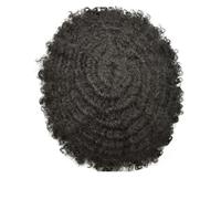 Perruques Respirantes pour Homme Noir 25 mm Bouclés 100% Cheveux Humains Naturels 130 7x9#10mm Wave 1B