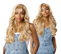 Perruques Sensationnel Butta Lace 90s Bangs - unit 902 sans colle, large raie profonde, synth tique, ligne de cheveux pr - pil e (BEIGEBLONDE)