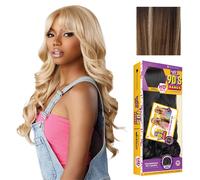 Perruques Sensationnel Butta Lace 90s Bangs - unit 909 sans colle, large raie profonde, synth tique, ligne de cheveux pr - pil e (BALAYAGEMOCHA)