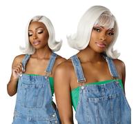 Perruques Sensationnel Butta Lace 90s Bangs - unité 907 sans colle, large raie profonde, synthétique, ligne de cheveux pré-épilée (CHOCOLATECOPPE