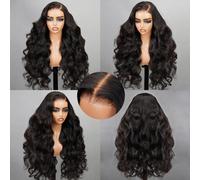 Perruques Superlook 6x5 Wear and Go sans colle, cheveux humains, densité 220 %, ondulées, avec dentelle frontale, pré-découpées, 6x5, avec fermet