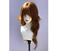 Perruques Superposées Ondulées Longues Pour Femmes Frange En Forme De M Ombre Split Dye Perruque De Style Lolita Gothique Gothique Réaliste (Brown)