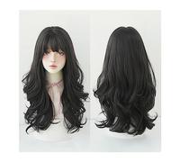 Perruques Synthétique Résistant À La Chaleur Quotidien Partie Faux Cheveux Beige Gris Longue Vague Perruques avec Frange Cosplay Lolita Perruque for Femmes Doux Cool Perruque dames(Color:MW8266-1)