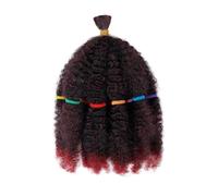Perruques synthétiques Afro crépues torsadées, 6 paquets de tresses synthétiques pré-étirées de 12 pouces, tresses naturelles au Crochet Wear and Go(1BTBUG#)