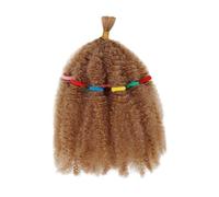 Perruques synthétiques Afro crépues torsadées, 6 paquets de tresses synthétiques pré-étirées de 12 pouces, tresses naturelles au Crochet Wear and Go(27#)