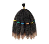 Perruques synthétiques Afro crépues torsadées, 6 paquets de tresses synthétiques pré-étirées de 12 pouces, tresses naturelles au Crochet Wear and Go(1BT27#)