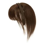 Perruques synthétiques avec frange noire - Bandeau réglable - Couvrant les lignes de cheveux naturelles