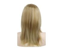 Perruques synthétiques blondes avec frange for femmes, 1 pièce, perruque longue bou coupes de cheveux naturelles Shaggy, reflets Dolly Parton, Costume maman(349)